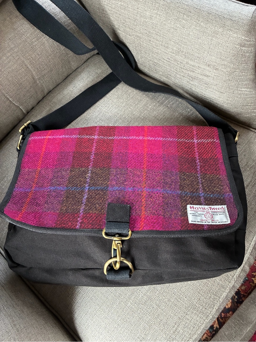 Harris Tweed Canvas Crossbody Bag